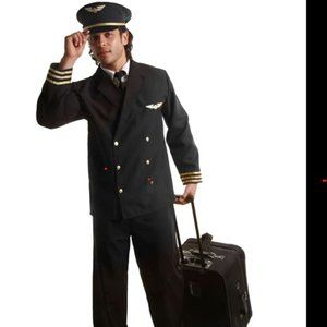 Deluxe Adult Pilot Halloween Costume (Medium)